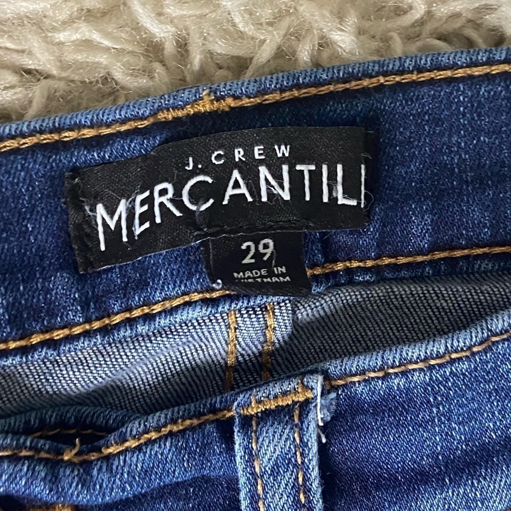 J. Crew Mercantile 9” High Rise Skinny Jean in Classic Blue Wash Women’s Size 29 - Picture 3 of 5